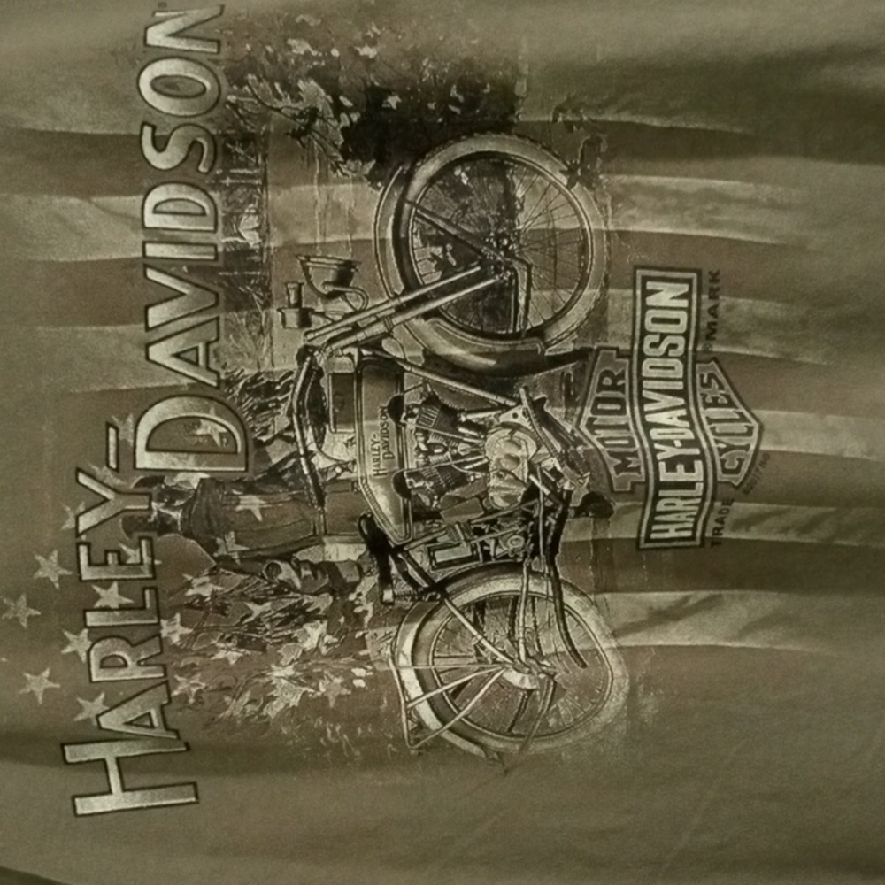Harley-Davidson OD Green Short Sleeve Tee Shirt Mens Large